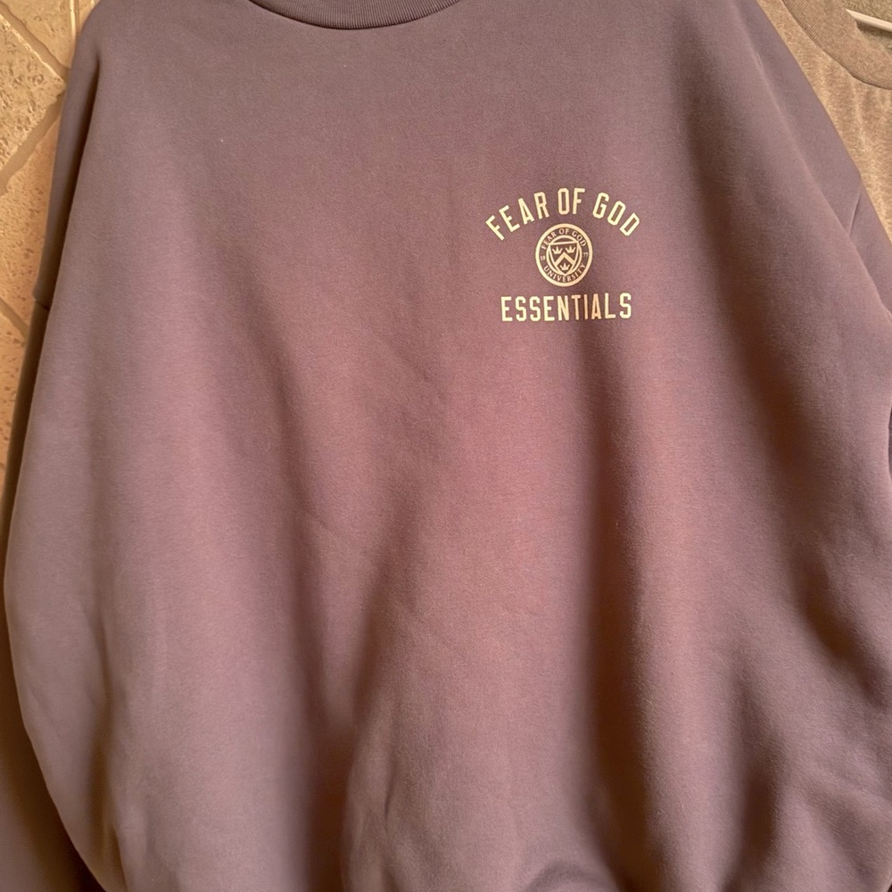 Oversized Sweatshirt fit style -FOG -authentic (NWOT) brown/blue, never worn.